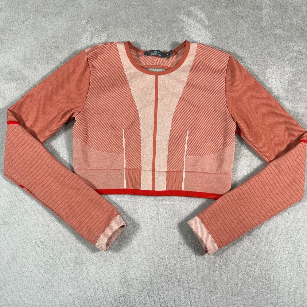 Adidas Stella McCartney True Strength Seamless Crop Top Red Women's Size Medium - Picture 1 of 9